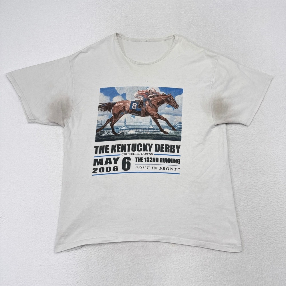 Vintage 2006 Kentucky Derby Shirt Men's Size Medium Churchill Downs Distressed